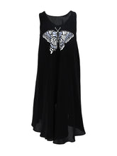 Load image into Gallery viewer, Black Belted Butterfly Dress