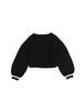 Black Knitted Heart & Lips Jumper