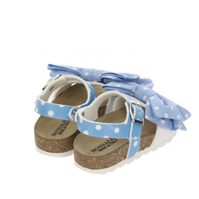 Load image into Gallery viewer, Blue Polka Dot Sandals