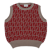 Load image into Gallery viewer, Beige &amp; Red Knitted Twinset