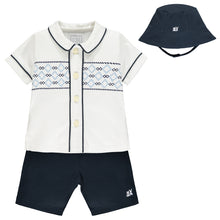 Load image into Gallery viewer, Navy Embroidered Set