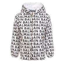 Load image into Gallery viewer, White &amp; Black Logo Jacket