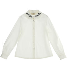 Load image into Gallery viewer, Ivory &amp; Black Blouse
