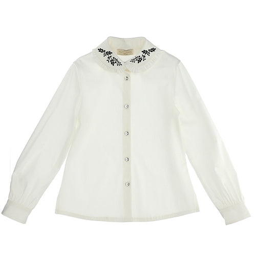 Ivory & Black Blouse