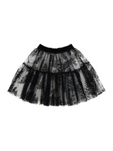 Load image into Gallery viewer, Black Lace Tulle Skirt