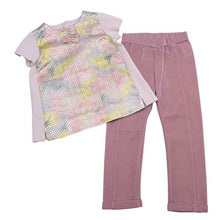 Load image into Gallery viewer, Simonetta Girls Sale Pink Metallic Top &amp; Trousers