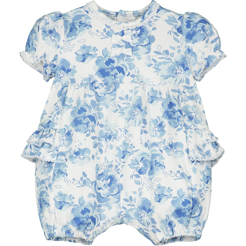 Blue Floral Romper
