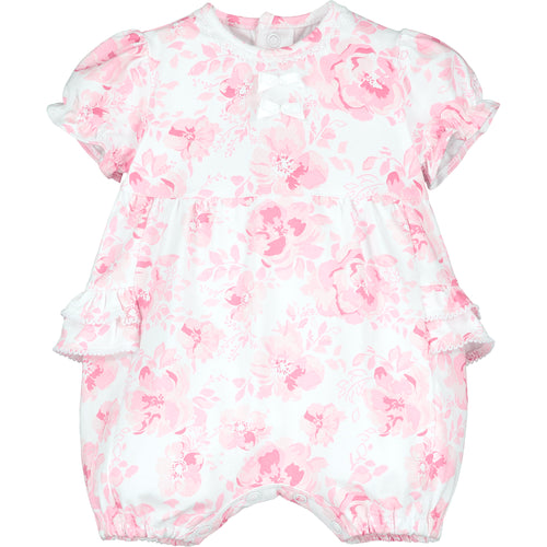 Pink Floral Romper