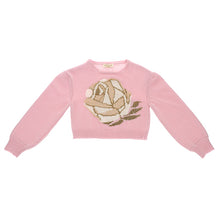 Load image into Gallery viewer, Pink Knitted Rose Jumper