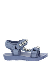 Load image into Gallery viewer, Dusty Blue Gem Sandals