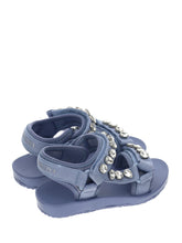 Load image into Gallery viewer, Dusty Blue Gem Sandals