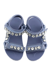 Load image into Gallery viewer, Dusty Blue Gem Sandals