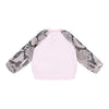 Pink Snake Skin Sweat Top only