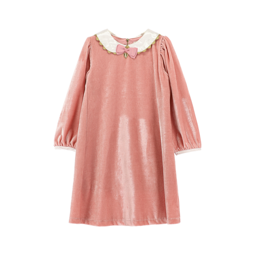 Pink 'Agnes' Velvet Dress