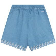 Load image into Gallery viewer, Blue Embroidered Shorts