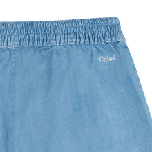 Load image into Gallery viewer, Blue Embroidered Shorts