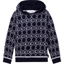 Load image into Gallery viewer, Navy Knitted Jacquard Tracksuit