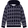 Navy Knitted Jacquard Tracksuit