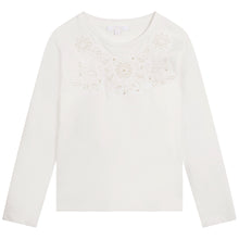 Load image into Gallery viewer, Ivory Embroidered Detail T-Shirt