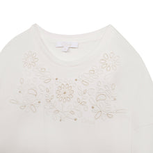 Load image into Gallery viewer, Ivory Embroidered Detail T-Shirt
