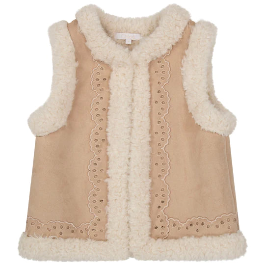Chloe Girls Brown Wool Gilet Village Kids