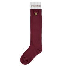 Load image into Gallery viewer, Burgundy &#39;Charming&#39; Socks