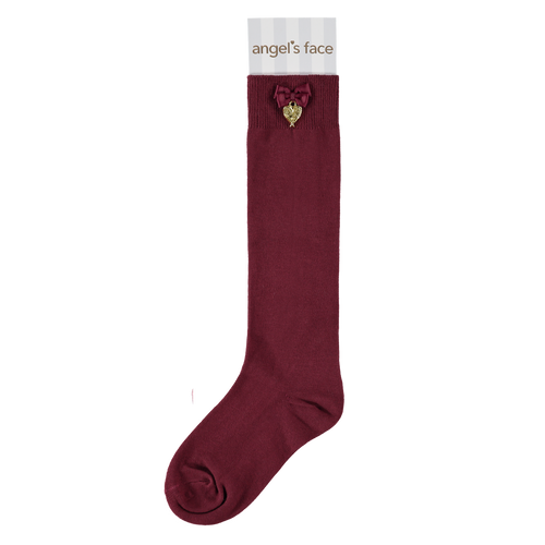 Burgundy 'Charming' Socks