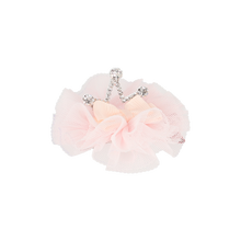 Load image into Gallery viewer, Ballet Pink Ruffle Crown Clip