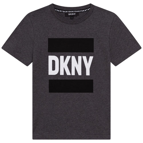 Boys Grey DKNY Logo T-Shirt