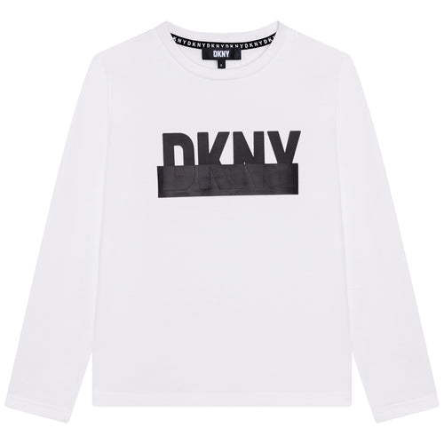 Boys White Logo Top