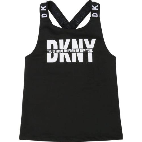 Black Logo Vest Top