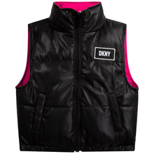 Load image into Gallery viewer, Black &amp; Pink Reversible Gilet
