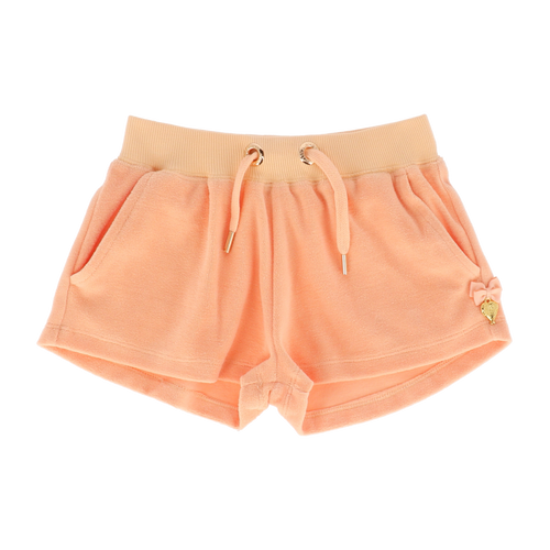 Peach 'Dori' Velour Shorts