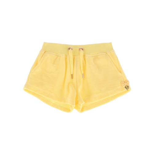 Yellow 'Dori' Velour Shorts