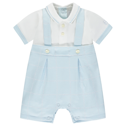 White & Blue Romper