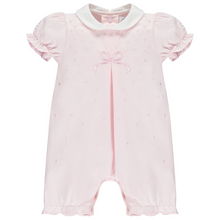 Load image into Gallery viewer, Pink Bow Romper