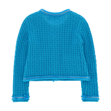 Load image into Gallery viewer, Blue &#39;Eugenie&#39; Knitted Jacket