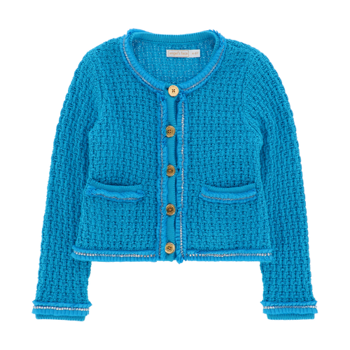 Blue 'Eugenie' Knitted Jacket