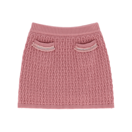 Dusky Pink 'Ines' Knitted Skirt
