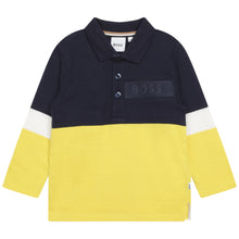 Load image into Gallery viewer, Navy &amp; Yellow Polo Shirt