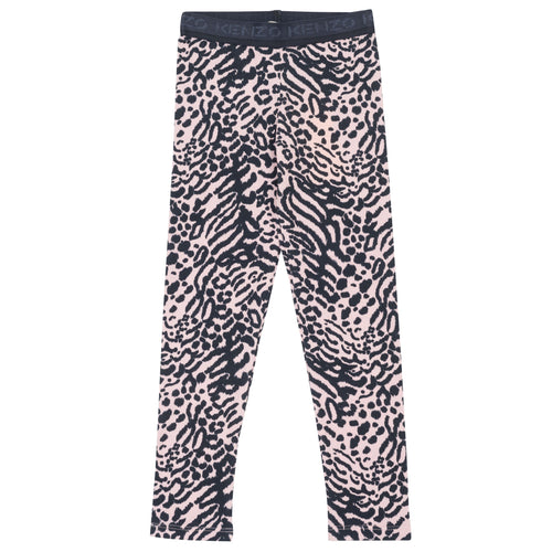Black & Pink Animal Leggings