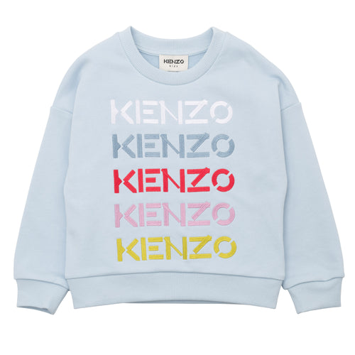 Pale Blue Kenzo Embroidered Sweat Top