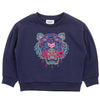 Navy Multi Lurex Colour Tiger Sweat