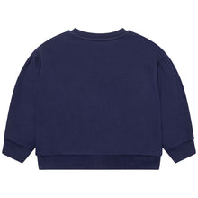 Load image into Gallery viewer, Navy Multi Lurex Colour Tiger Sweat