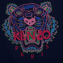 Load image into Gallery viewer, Navy Multi Lurex Colour Tiger Sweat