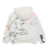 Girls Grey Printed Zip Up Hoodie