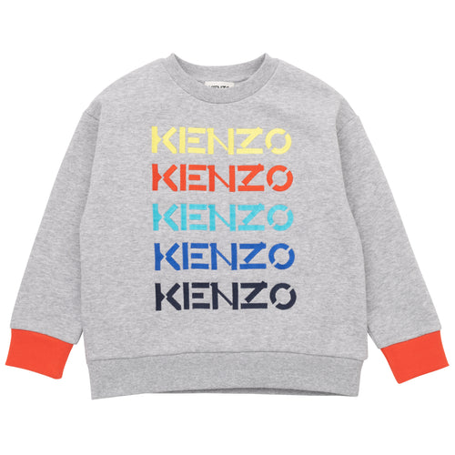 Grey Multi Logo Sweat Top