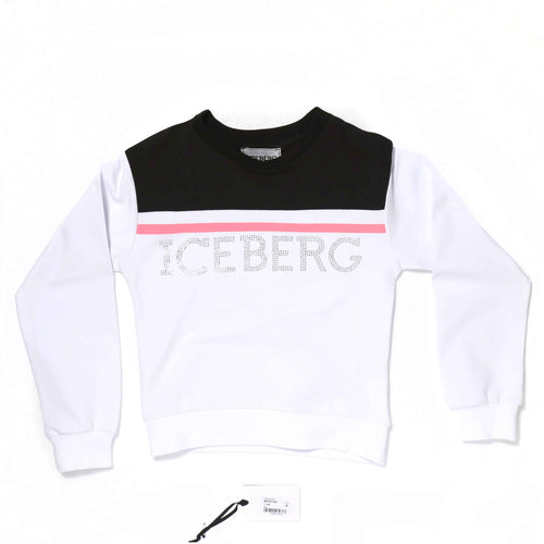 Girls Black & White Sweat Top