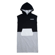 Load image into Gallery viewer, Black Hooded Sweat Dress