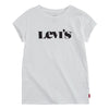 Girls White & Black Levi's T-Shirt